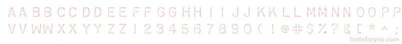 Chromosomelight-Schriftart – Rosa Schriften auf weißem Hintergrund