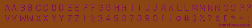 Chromosomelight Font – Purple Fonts on Brown Background