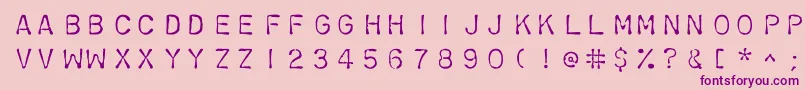 Czcionka Chromosomelight – fioletowe czcionki na różowym tle