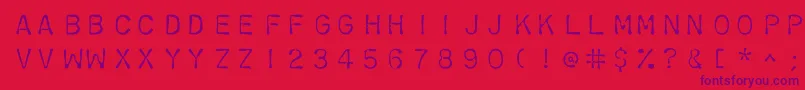Chromosomelight-Schriftart – Violette Schriften auf rotem Hintergrund
