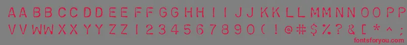 Chromosomelight Font – Red Fonts on Gray Background