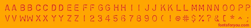 Chromosomelight Font – Red Fonts on Orange Background