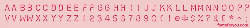 Chromosomelight Font – Red Fonts on Pink Background