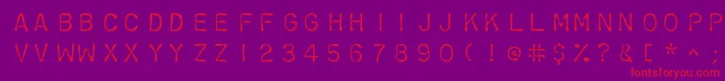 Chromosomelight-fontti – punaiset fontit violetilla taustalla
