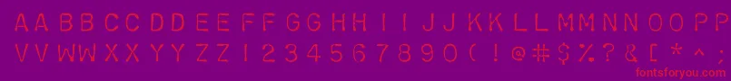 Chromosomelight Font – Red Fonts on Purple Background