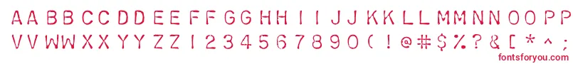 Chromosomelight Font – Red Fonts on White Background