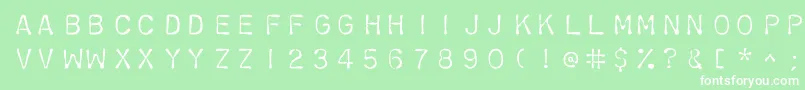 Chromosomelight-fontti – valkoiset fontit vihreällä taustalla