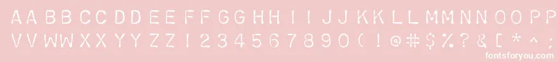 Шрифт Chromosomelight – белые шрифты на розовом фоне