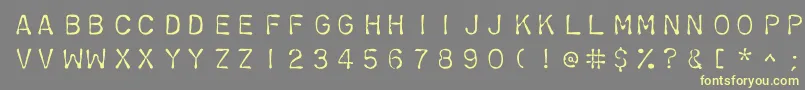 Chromosomelight-fontti – keltaiset fontit harmaalla taustalla