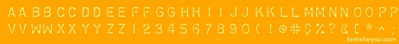 Шрифт Chromosomelight – жёлтые шрифты на оранжевом фоне
