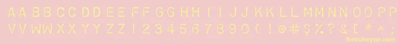 Chromosomelight-fontti – keltaiset fontit vaaleanpunaisella taustalla
