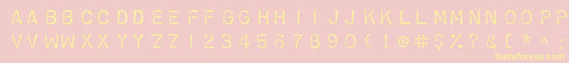 Chromosomelight Font – Yellow Fonts on Pink Background