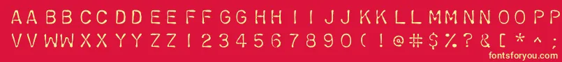 Chromosomelight Font – Yellow Fonts on Red Background