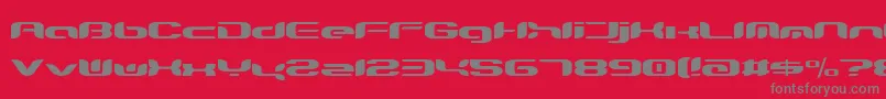 フォントTeknrn – 赤い背景に灰色の文字