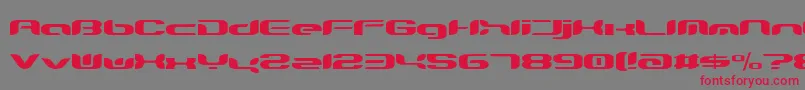 Teknrn Font – Red Fonts on Gray Background
