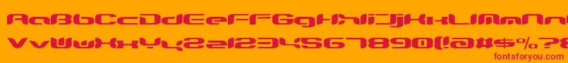 Teknrn Font – Red Fonts on Orange Background