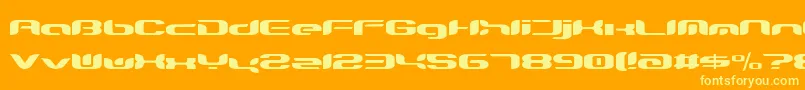 Teknrn Font – Yellow Fonts on Orange Background