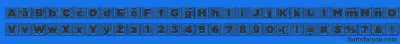 Batmansbadtrip-fontti – mustat fontit sinisellä taustalla