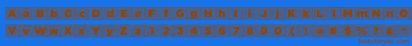 Шрифт Batmansbadtrip – коричневые шрифты на синем фоне