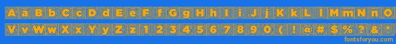 Batmansbadtrip Font – Orange Fonts on Blue Background