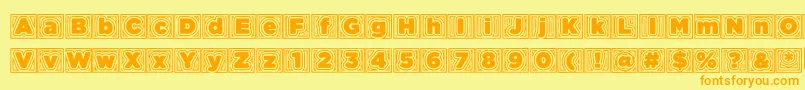 Batmansbadtrip Font – Orange Fonts on Yellow Background