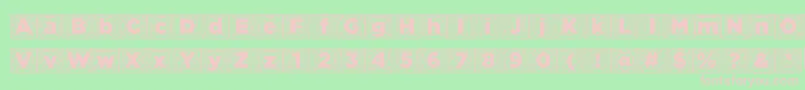 Шрифт Batmansbadtrip – розовые шрифты на зелёном фоне