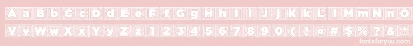 Шрифт Batmansbadtrip – белые шрифты на розовом фоне