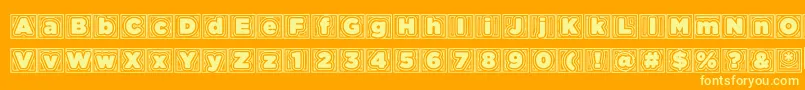 Batmansbadtrip Font – Yellow Fonts on Orange Background