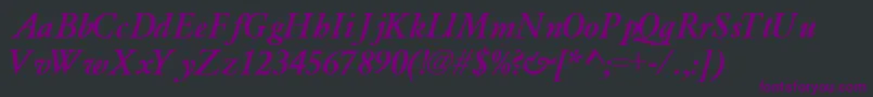 GaramondlightsskBoldItalic Font – Purple Fonts on Black Background