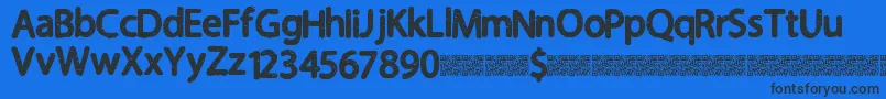 Greatcamp Font – Black Fonts on Blue Background