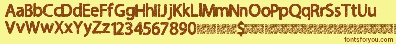 Greatcamp Font – Brown Fonts on Yellow Background