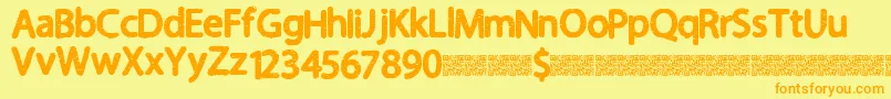 Greatcamp Font – Orange Fonts on Yellow Background