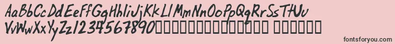 OilbatsBasic Font – Black Fonts on Pink Background