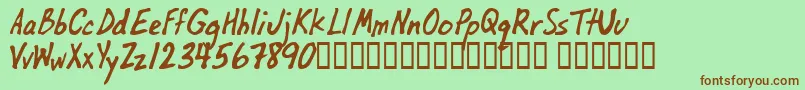 OilbatsBasic Font – Brown Fonts on Green Background