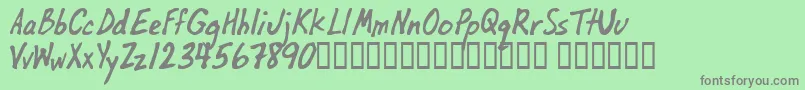 OilbatsBasic Font – Gray Fonts on Green Background