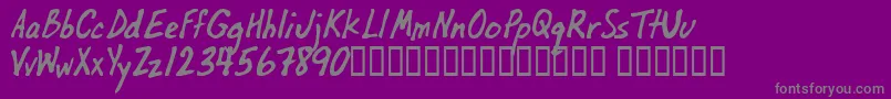 OilbatsBasic Font – Gray Fonts on Purple Background