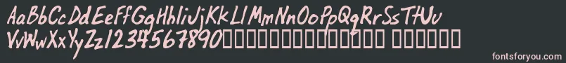 OilbatsBasic Font – Pink Fonts on Black Background