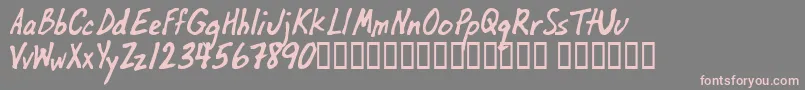 OilbatsBasic Font – Pink Fonts on Gray Background