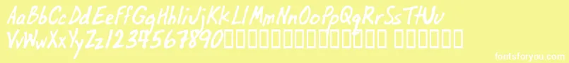 OilbatsBasic Font – White Fonts on Yellow Background