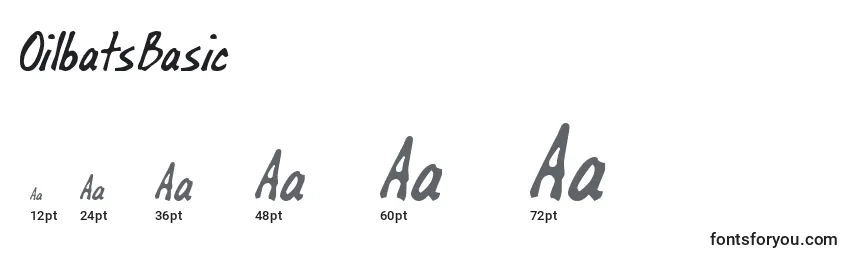 OilbatsBasic Font Sizes