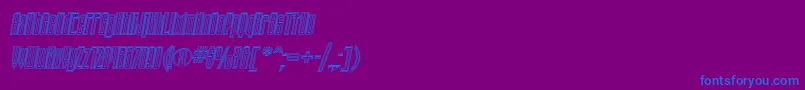 TauernengravedcItalic Font – Blue Fonts on Purple Background