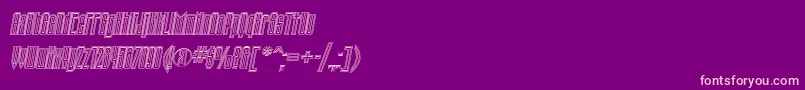 TauernengravedcItalic-Schriftart – Rosa Schriften auf violettem Hintergrund