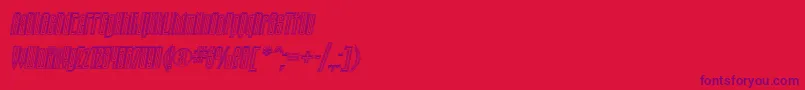 TauernengravedcItalic Font – Purple Fonts on Red Background