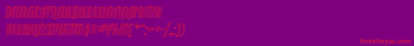 TauernengravedcItalic Font – Red Fonts on Purple Background