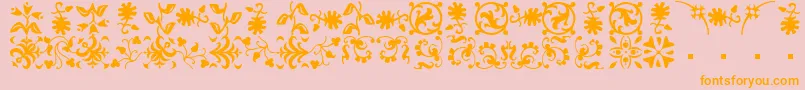 BorderbatsFleur Font – Orange Fonts on Pink Background