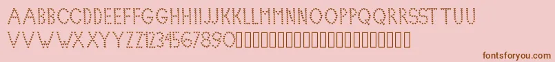 Шрифт Lovelica – коричневые шрифты на розовом фоне