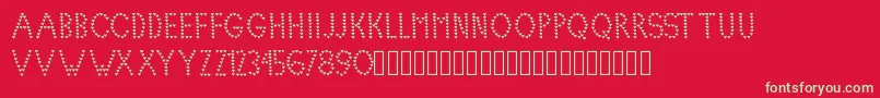 Lovelica Font – Green Fonts on Red Background