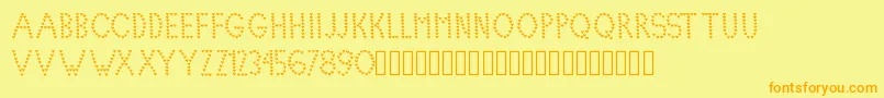 Lovelica Font – Orange Fonts on Yellow Background