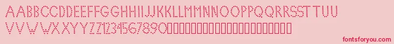 Fonte Lovelica – fontes vermelhas em um fundo rosa