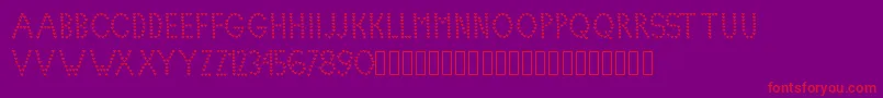 Lovelica Font – Red Fonts on Purple Background